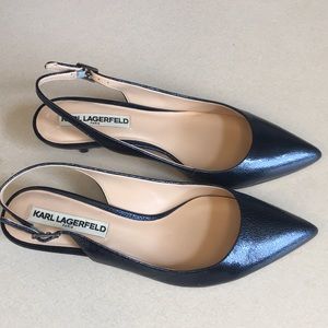 Karl Lagerfield-  Slingback kitten heel - 7.5